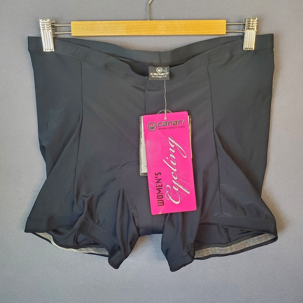 Canari Micro Short Women's Bike Cycling Stretch Shorts Padded‎ Black Size XL NWT